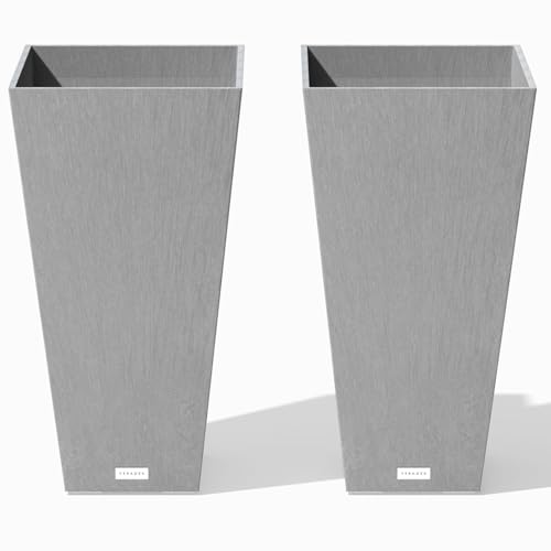 Veradek V-Resin 26" Taper Planter (2-Pack, Grey)