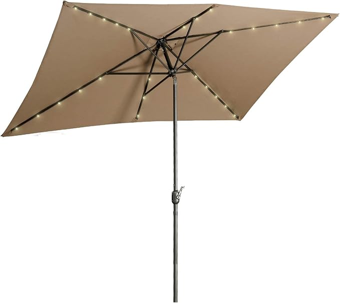 Aok Garden Patio Umbrella with LED Lights