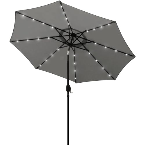 Blissun 9 ft Solar Umbrella (Grey)