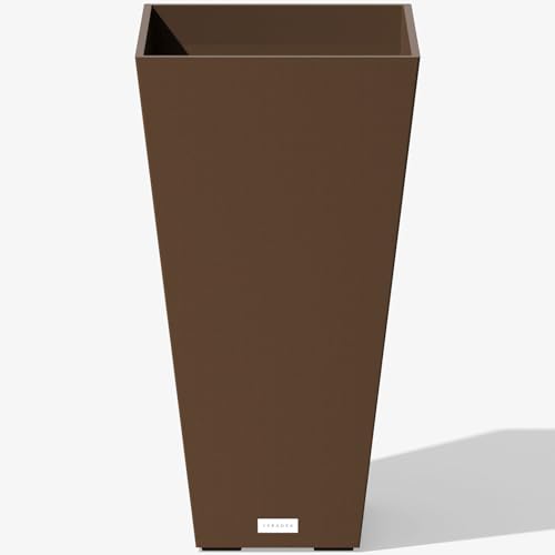 Veradek V-Resin Indoor/Outdoor Taper Planter (30 inch, Espresso)