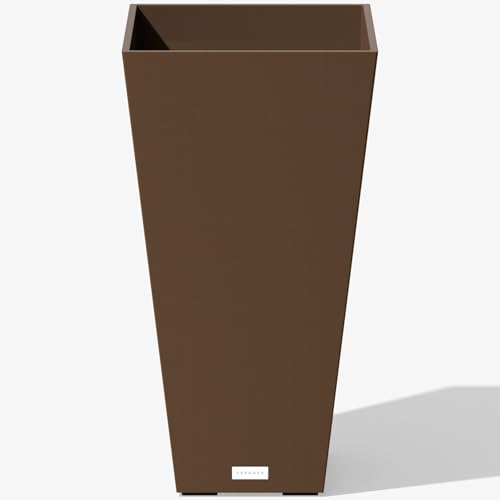 Veradek V-Resin Indoor/Outdoor Taper Planter (26 inch, Espresso)