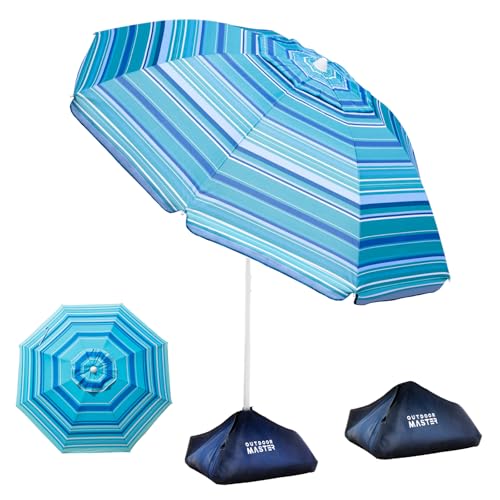 OutdoorMaster 6.5ft Beach Umbrella