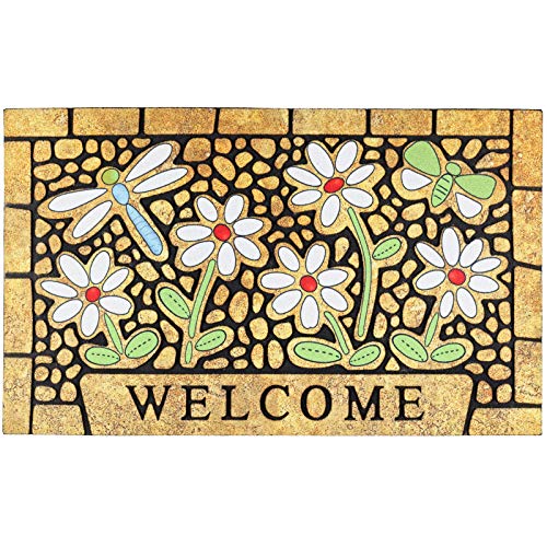 CHICHIC Welcome Door Mat 24 x 36 Inch Front Doormat Outdoors - Dragonfly