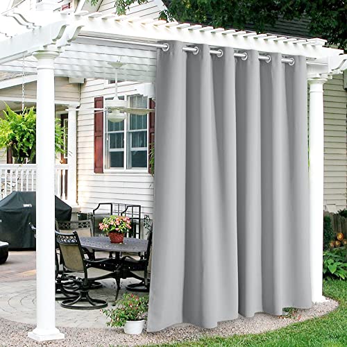 RYB HOME Outdoor Waterproof Curtains, W84 x L95