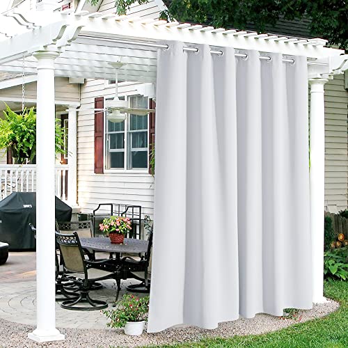 RYB HOME Outdoor Curtains (Grayish White)