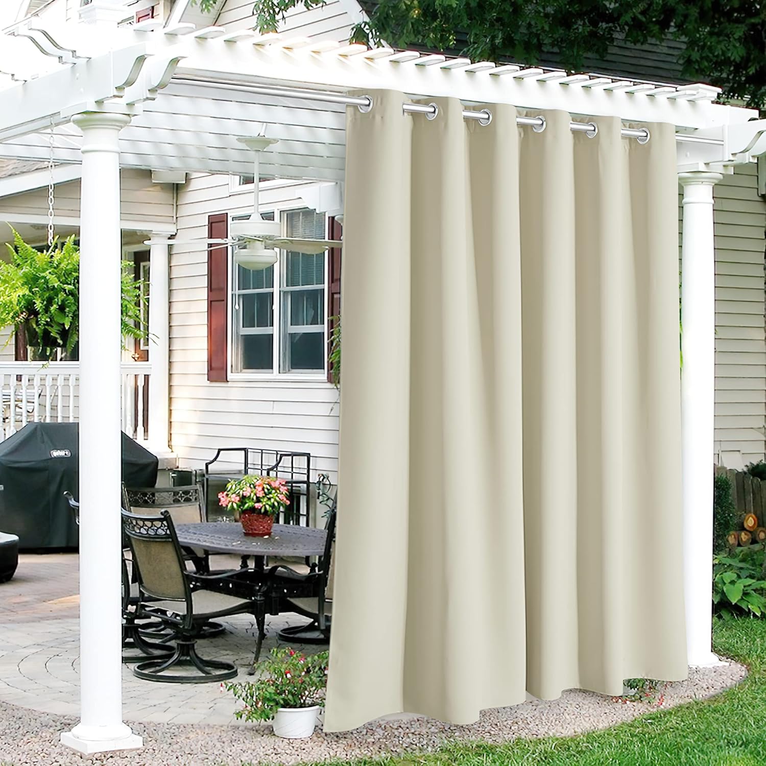 RYB HOME Outdoor Patio Curtains (84x84)