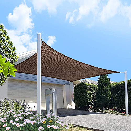 HOMA 18' x 21' Brown Rectangle Sun Shade Sail Canopy