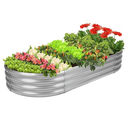 Rakukiri 5ft Oval Galvanized Planter