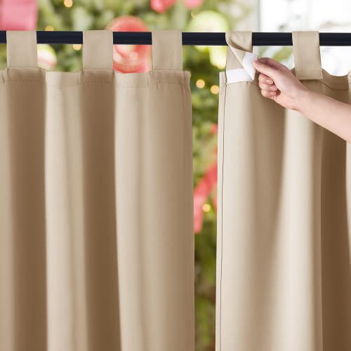 NICETOWN 2 Panels Outdoor Curtains