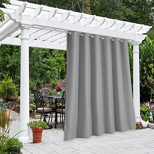 NICETOWN Patio Door Silver Grey Curtains