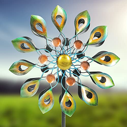 63 Inch Peacock Wind Spinner