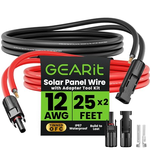 GEARit 12AWG Solar Extension Cable (25FT)