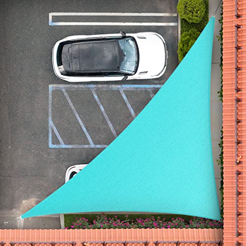 Royal Shade 18' x 18' x 25.5' Turquoise Right Triangle Sun Shade Sail RS-SLT, 95% UV Blockage, 200GSM Commercial Standard Heavy Duty, Water & Air Permeable Canopy Mesh for Patio (Make Custom Sizes)
