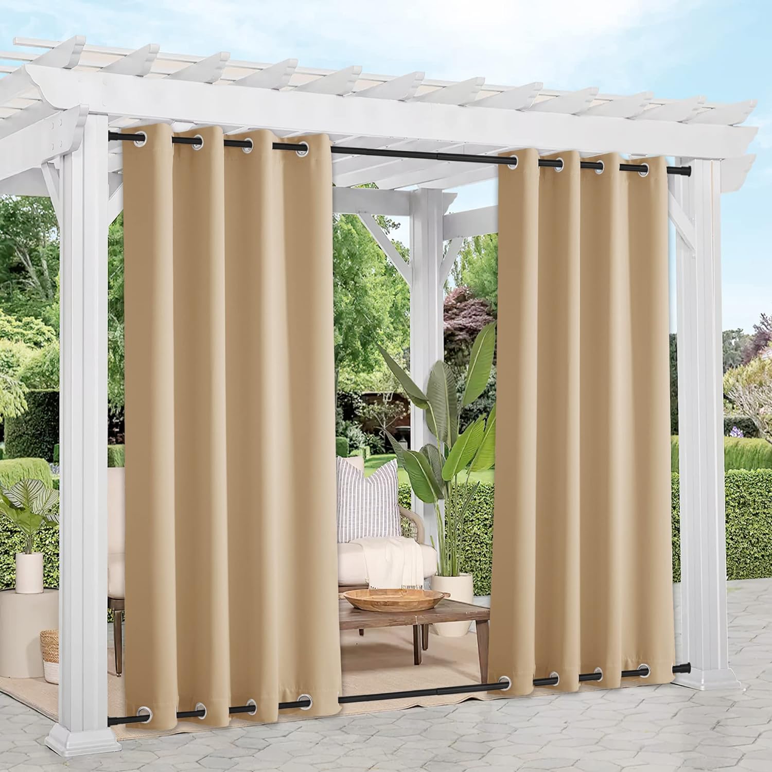 NICETOWN 2 Panels Biscotti Beige