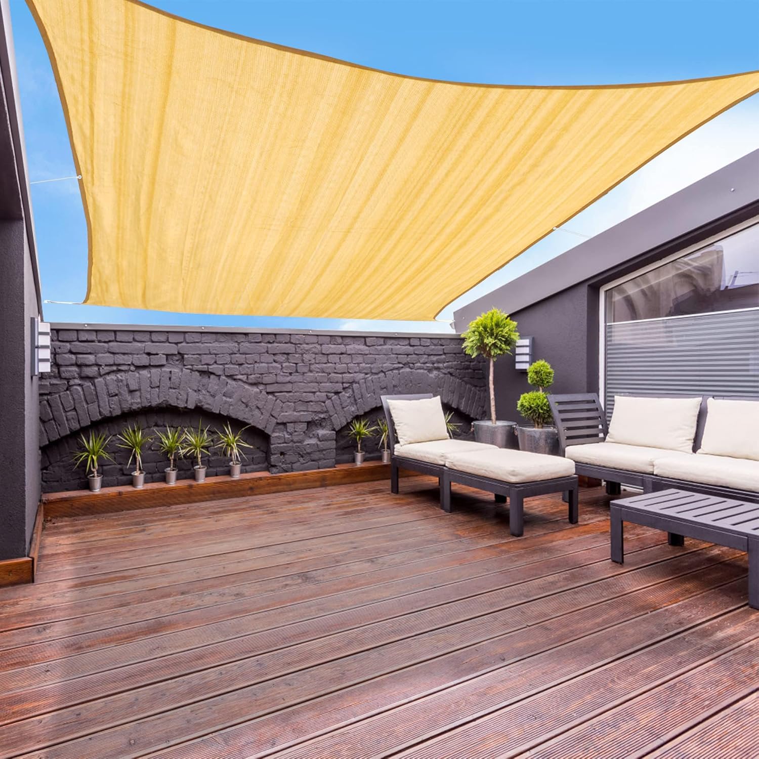 GARDEN EXPERT 23'x23' Sun Shade Sail