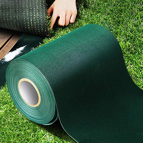 TYLife Artificial Grass Tape,12" X 65.6'Artificial Turf Tape for Seaming Sections of Synthetic Turf,Carpet Seam Tape for Lawn,Connecting Green Turf Pet Rug, Outdoor Grass Carpet