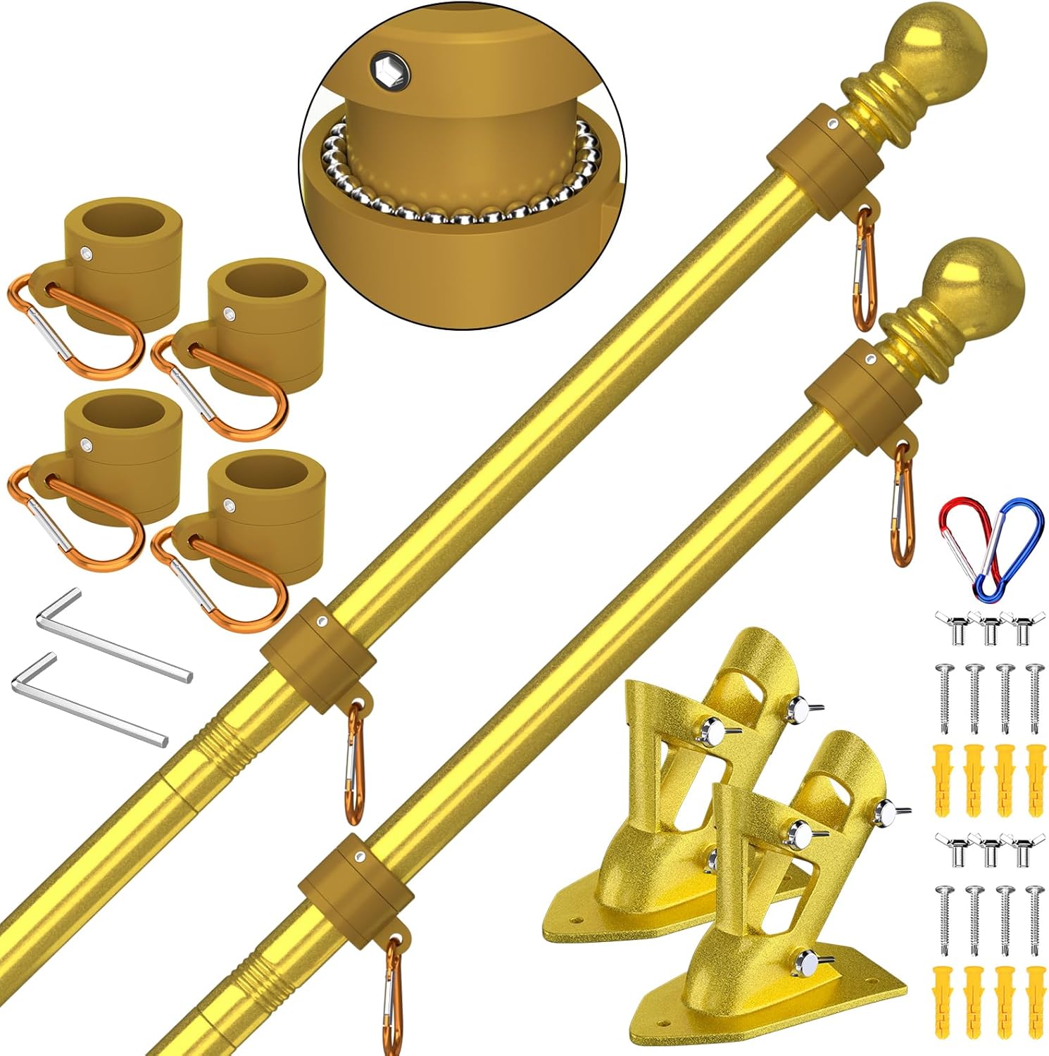 ZMTECH Flag Pole 6 FT (Gold)