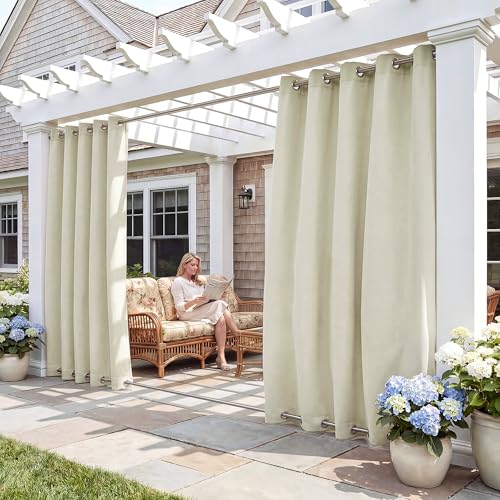 RYB HOME 2 Panels Windproof Outdoor Curtains