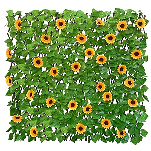 GLANT Expandable Fence Privacy Screen (Sunflowers)