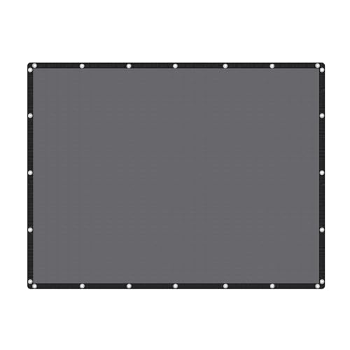 VICLLAX 90% Shade Fabric Sun Shade Cloth with Reinforced Grommets, Outdoor Sun Screen Fabric for Outdoor Patio Garden Pergola Cover Canopy 8x12 FT, Dark Grey