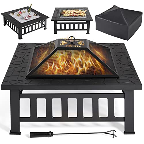 Yaheetech 34in Fire Pit Table