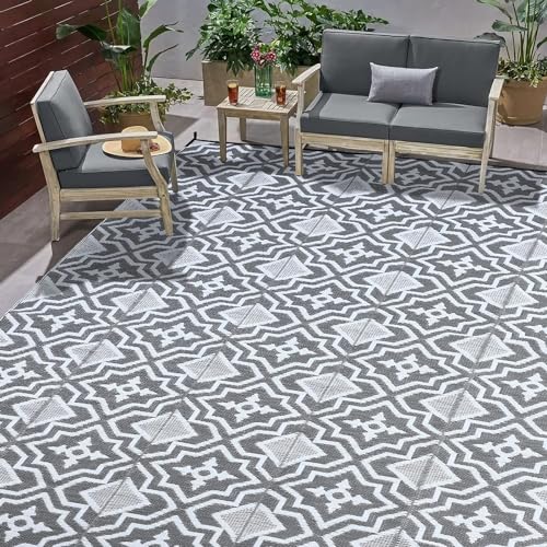 Alfolo Outdoor Rug Waterproof 9x12