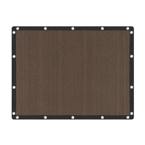 VICLLAX 90% Shade Fabric Sun Shade Cloth with Reinforced Grommets, Outdoor Sun Screen Fabric for Outdoor Patio Garden Pergola Cover Canopy 6x8 FT, Mocha
