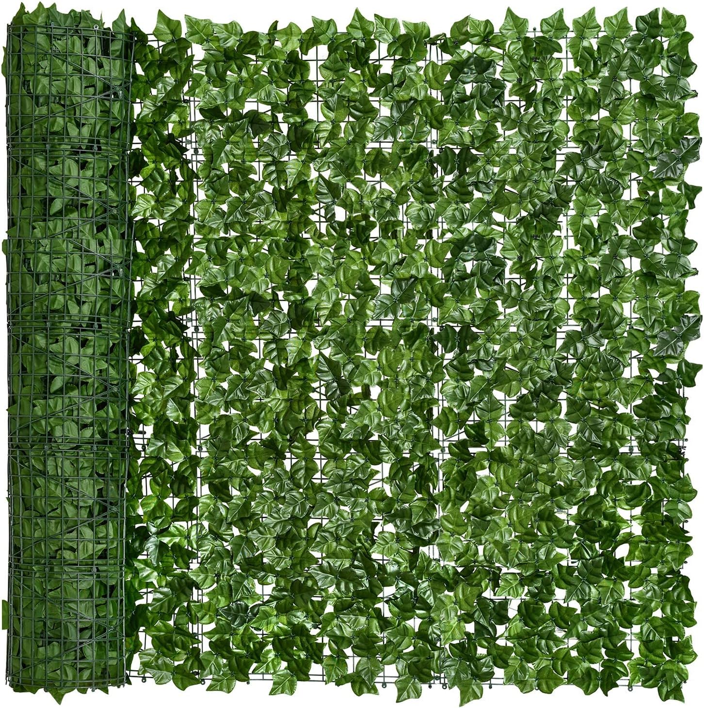 DearHouse Artificial Ivy Privacy Fence Wall Screen, 117.9x59 inch Artificial Hedges Fence and Faux Ivy Maple Leaf Decoration for Outdoor Garden Decor