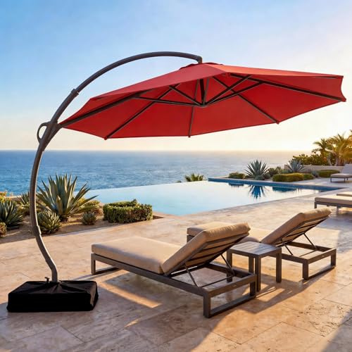 LAUSAINT HOME 11 FT Curvy Cantilever Umbrella