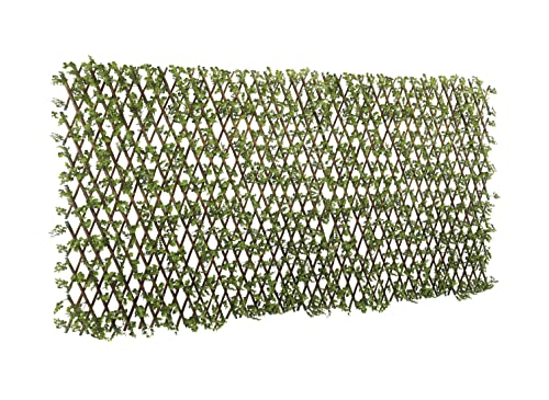 6PCS Artificial Expandable Buxus Leaf Faux Leaves Privacy Fence Screen for Outdoor Indoor Backyard Patio Balcony (Single Sided Leaves)