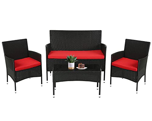 FDW 4-Piece Red Bistro Set
