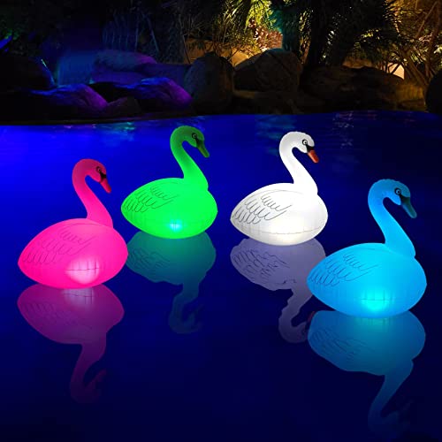 Swan Floating Pool Lights Solar