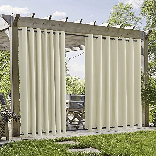 RYB HOME 2 Panels Outdoor Curtains Windproof
