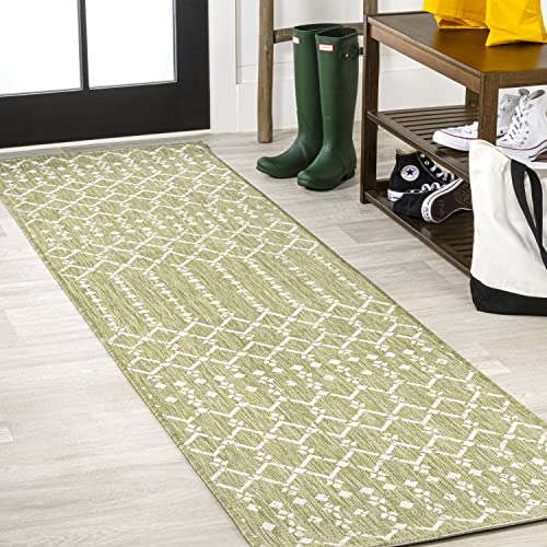 JONATHAN Y Runner 2x8 Light Green/Cream