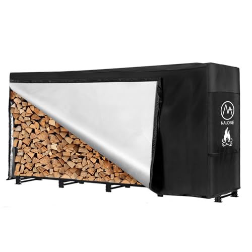 nalone 8FT Outdoor Firewood Rack with Cover