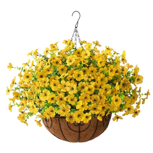 ZFProcess Faux Hanging Daisy Basket