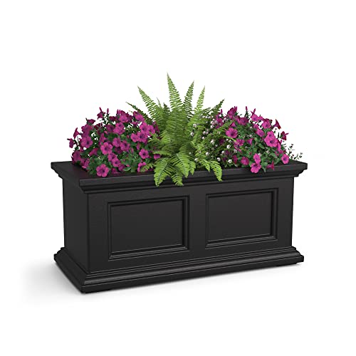 Mayne Fairfield 2-Foot Window Box  Self-Watering, Weather-Resistant Planter for Flowers  Durable Design for Outdoor Use, Perfect for Windows, Railings, or Fences