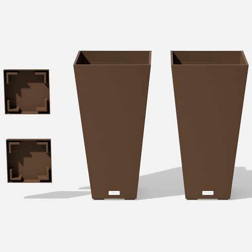 Veradek V-Resin Taper Planter (Espresso, 26")