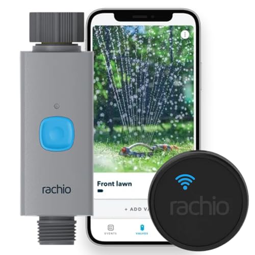 Rachio Smart Hose Timer (1 Valve + 1 WiFi Hub)  App-Controlled Outdoor Faucet Timer, Quick Install & Scheduling, Expandable System