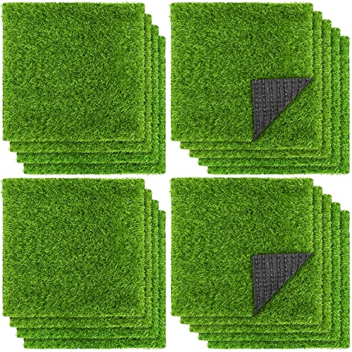 TURSTIN 18 Pieces Artificial Grass Mat