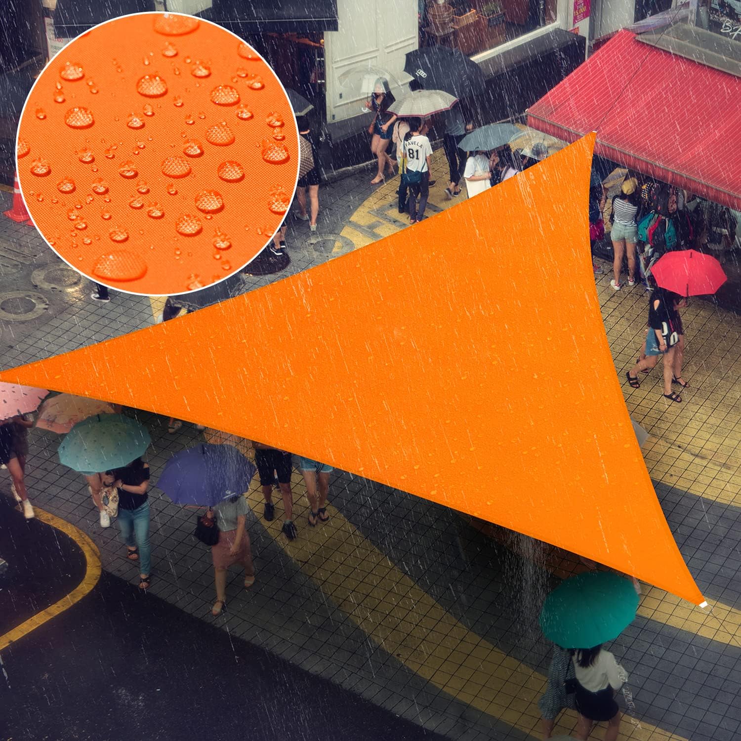 Amgo 9' x 18' x 20.1' Orange Triangle