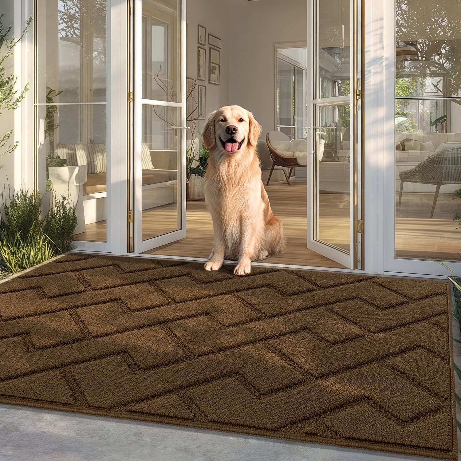 hicorfe 36x59" Dark Brown Mat