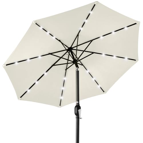Best Choice Products 10ft Solar LED Umbrella (Ivory)
