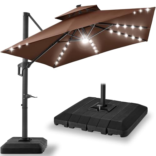 Best Choice Products 10x10ft Cantilever Patio Umbrella (Brown)