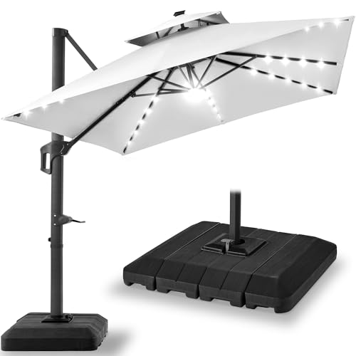 Best Choice Products 10x10ft Cantilever Patio Umbrella (Fog Gray)