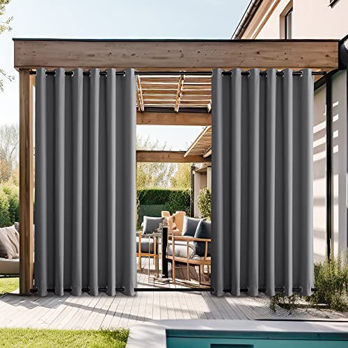 NICETOWN Grey Outdoor Curtains W84 x L95