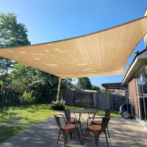 SUNLAX Sun Shade Sail 8' x 18' Sand