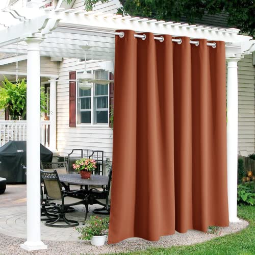 RYB HOME Outdoor Curtains (Mecca Red)