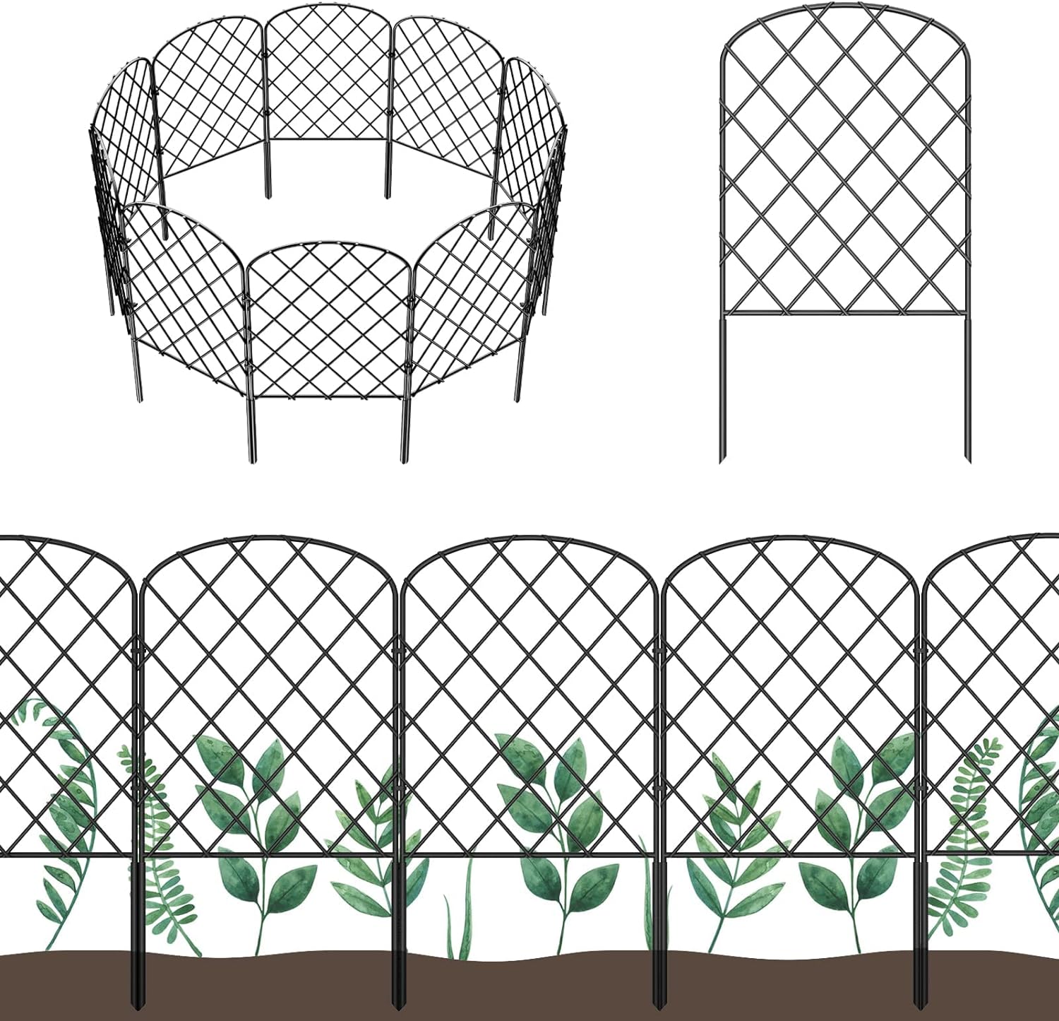 OUSHENG 19-Pack Metal Fence