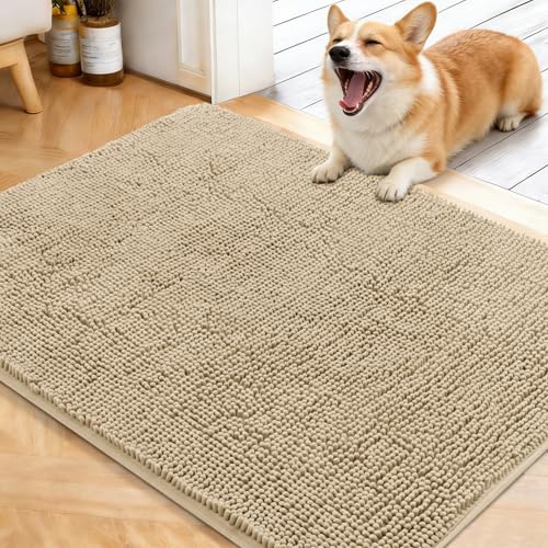 OLANLY Dog Door Mat 40x32 (Beige)